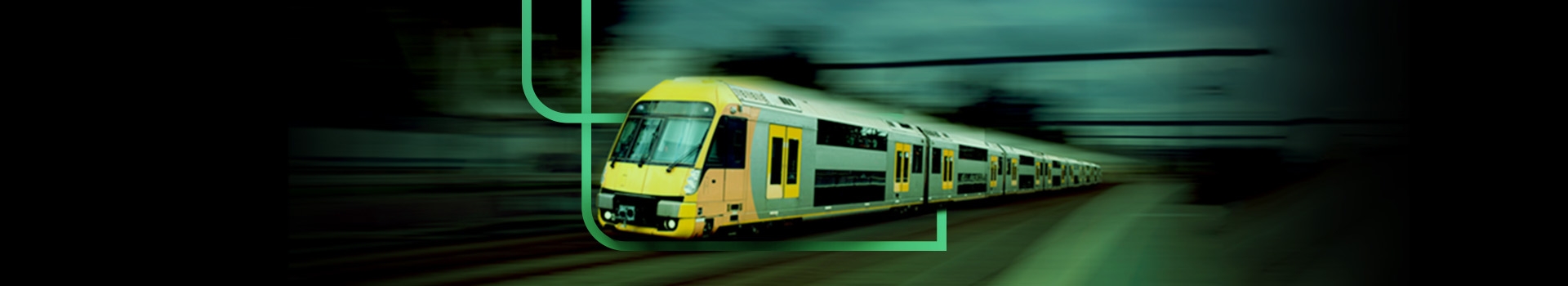 Trem veloz na cor amarela com o logo da estapar em volta do trem